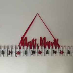 Kit crea calendario Avvento con mollette