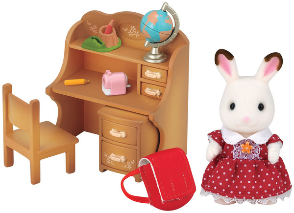 Sorella Coniglio Cioccolato Con Scrivania – Sylvanian Families - immagine 3