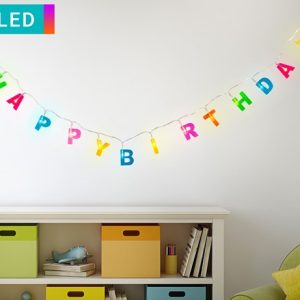 Scritta Happy Birthday luci led