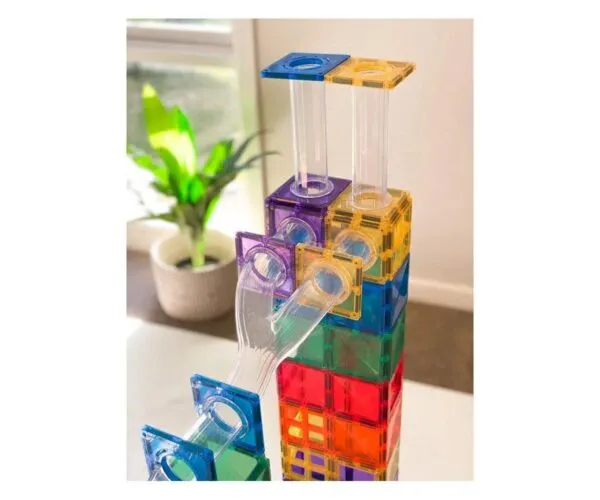 92 pezzi Ball Run Pack – Tessere magnetiche, pista biglie – Connetix Tiles - immagine 4