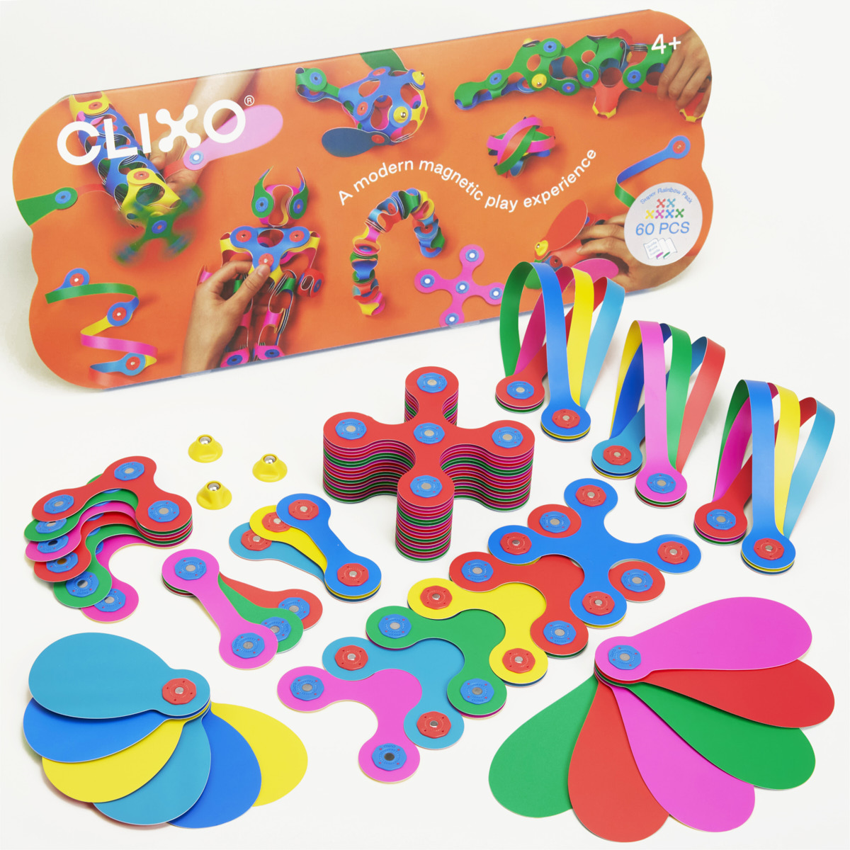 Costruzioni Con Magneti 60 Pezzi Rainbow – Clixo - immagine 2