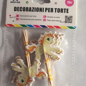 Topper Pick – tema Unicorno (giallo)
