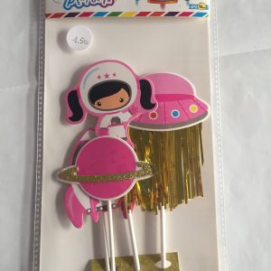 Decorazione torte- topper – Astronauta (rosa)