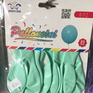 Palloncini verde tiffany 8 pezzi , 23cm