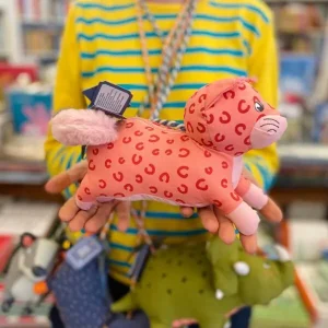 Borsa Leopardo rosa con tracolla e cerniera – Die Spiegelburg