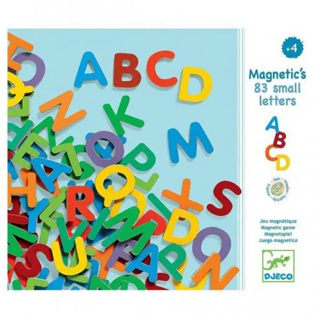 83 lettere magnetiche in legno, alfabeto in maiuscolo – Djeco - immagine 2