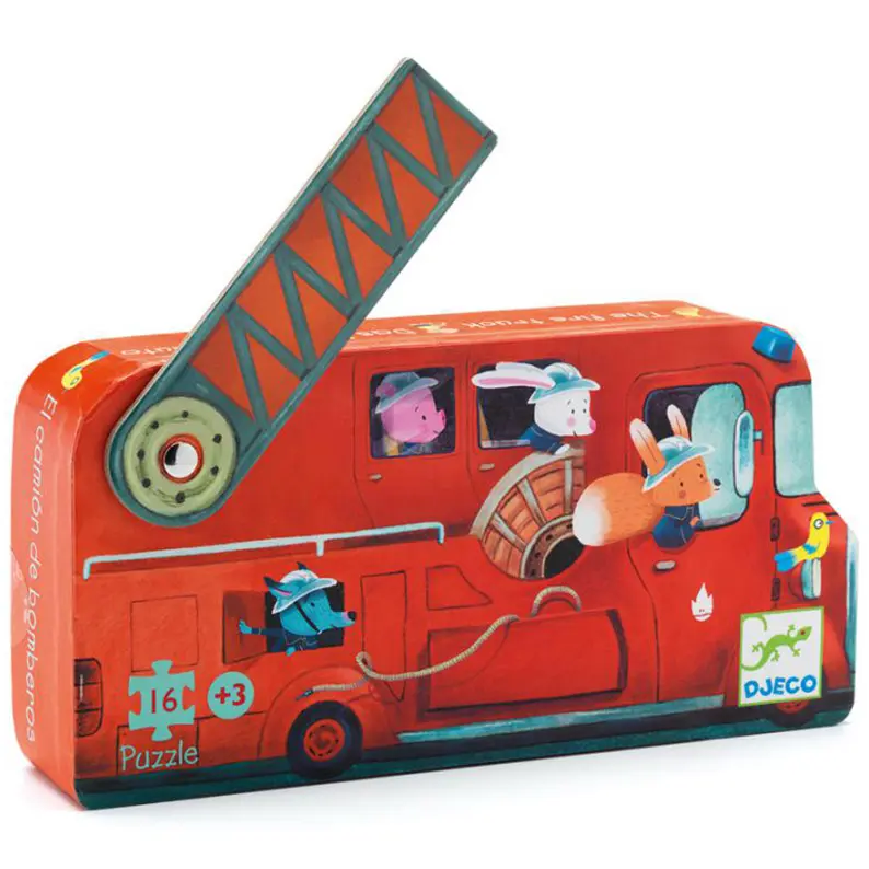 Puzzle Silhouette Camion Pompieri – Djeco - immagine 2